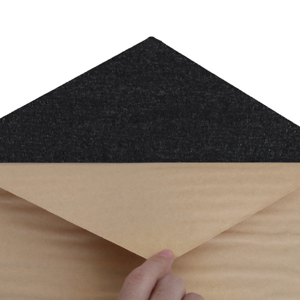 Alpha Acoustic Foam 12pcs 35x30x0.9cm Soundproof Absorption Panel Adhesive Black Alpha