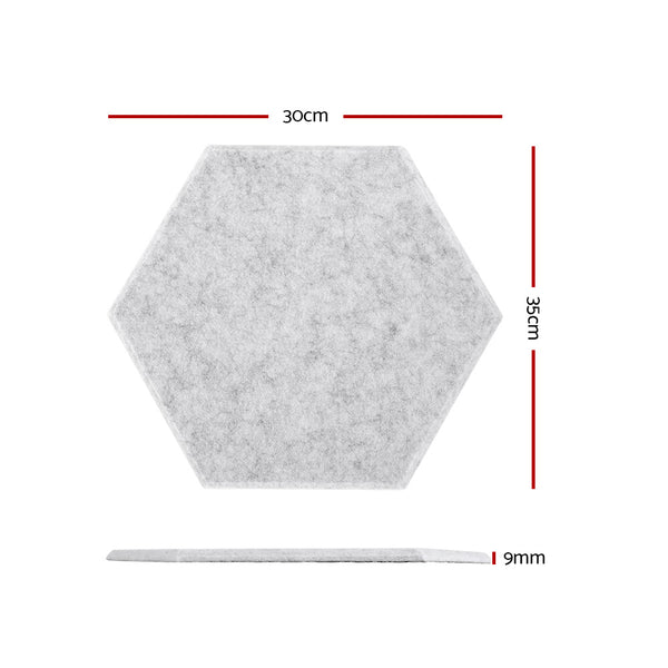 Alpha Acoustic Foam 12pcs 35x30x0.9cm Soundproof Absorption Panel Adhesive Grey Alpha