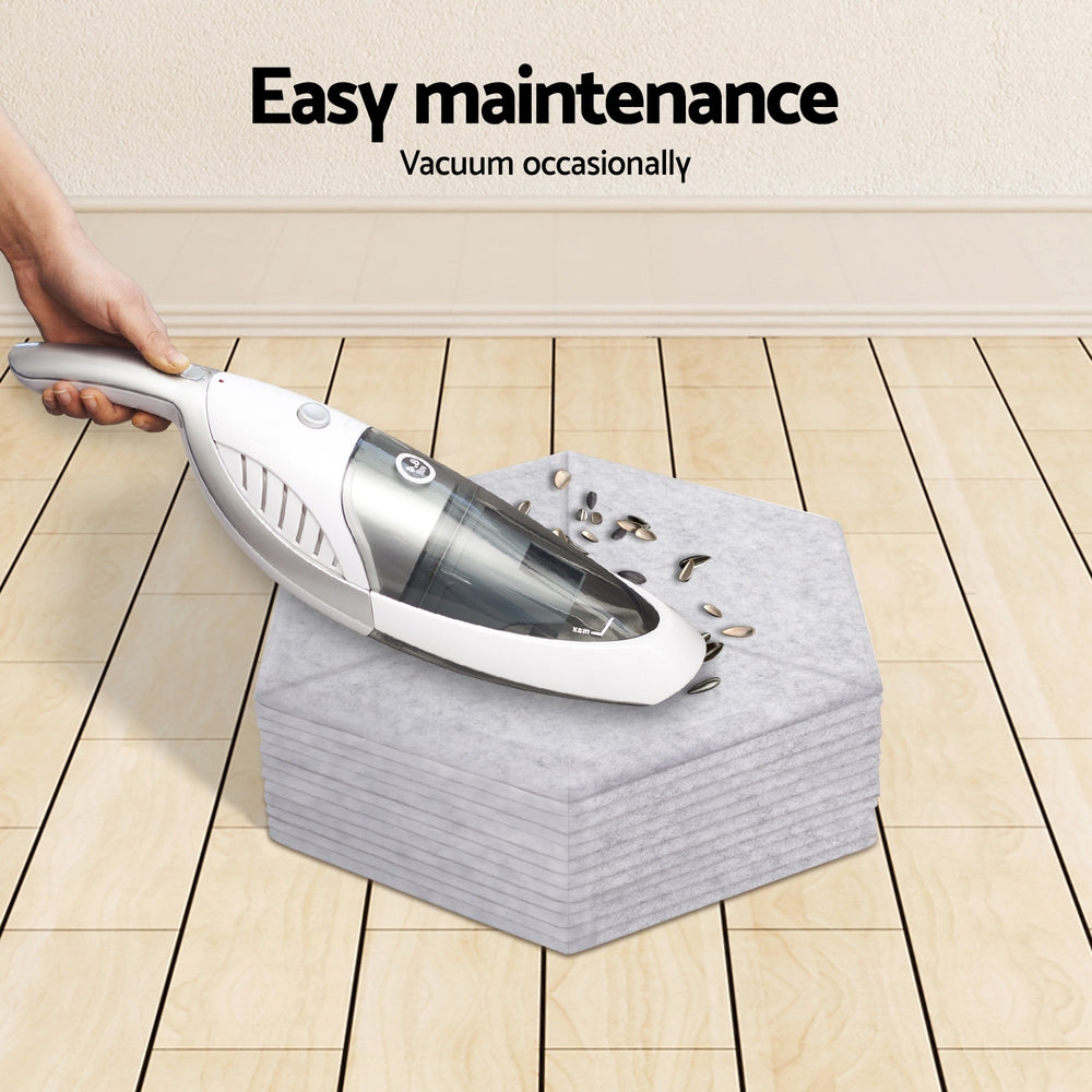 Alpha Acoustic Foam 12pcs 35x30x0.9cm Soundproof Absorption Panel Adhesive Grey Alpha