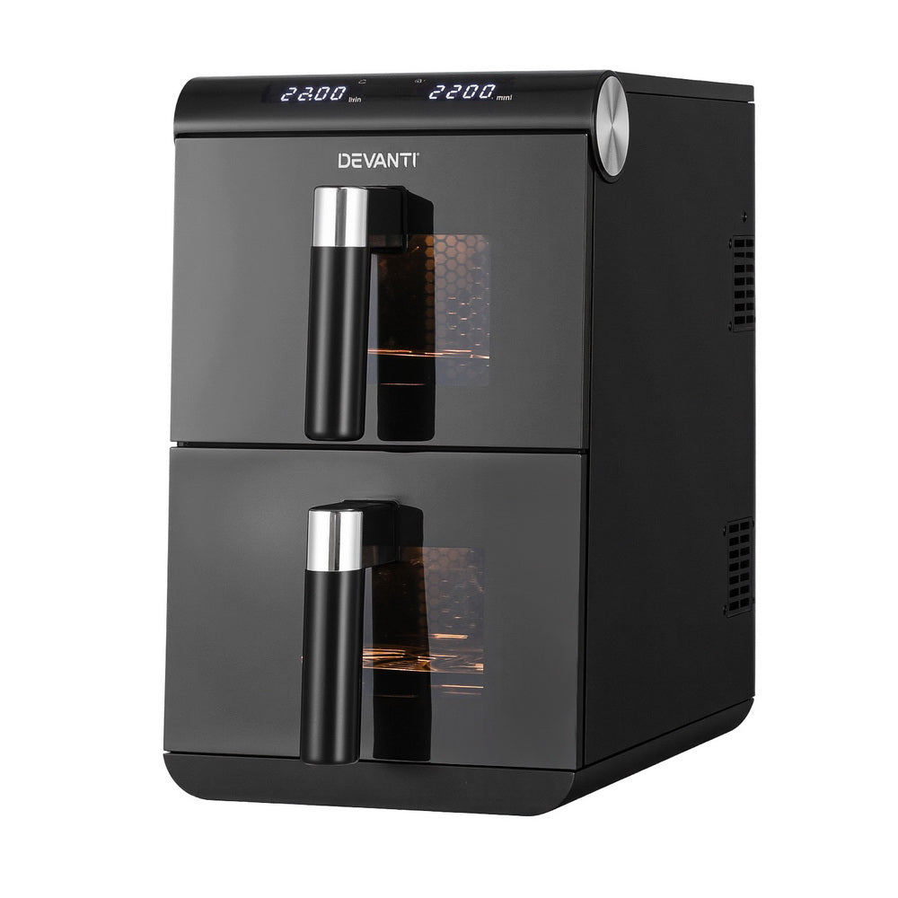 Devanti Air Fryer Oven 11L Dual Zone Fryers Awezingly
