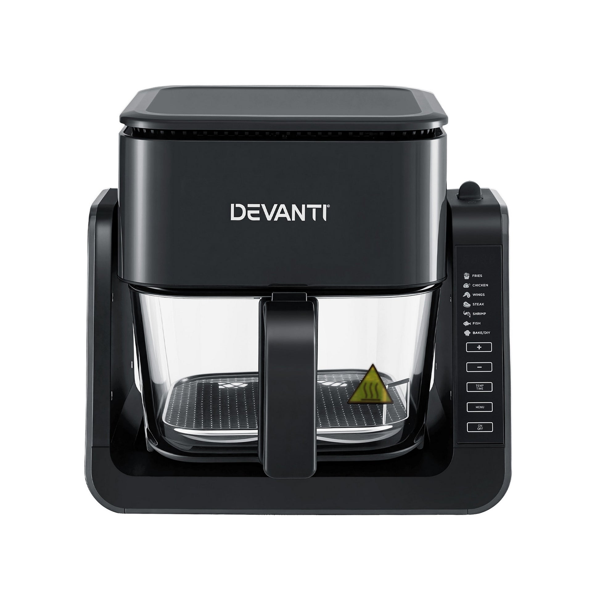 Devanti 2-IN-1 Air Fryer 5.5L Dual Zone Fryers Electric Cooker with Top BBQ Grill & Bot Awezingly