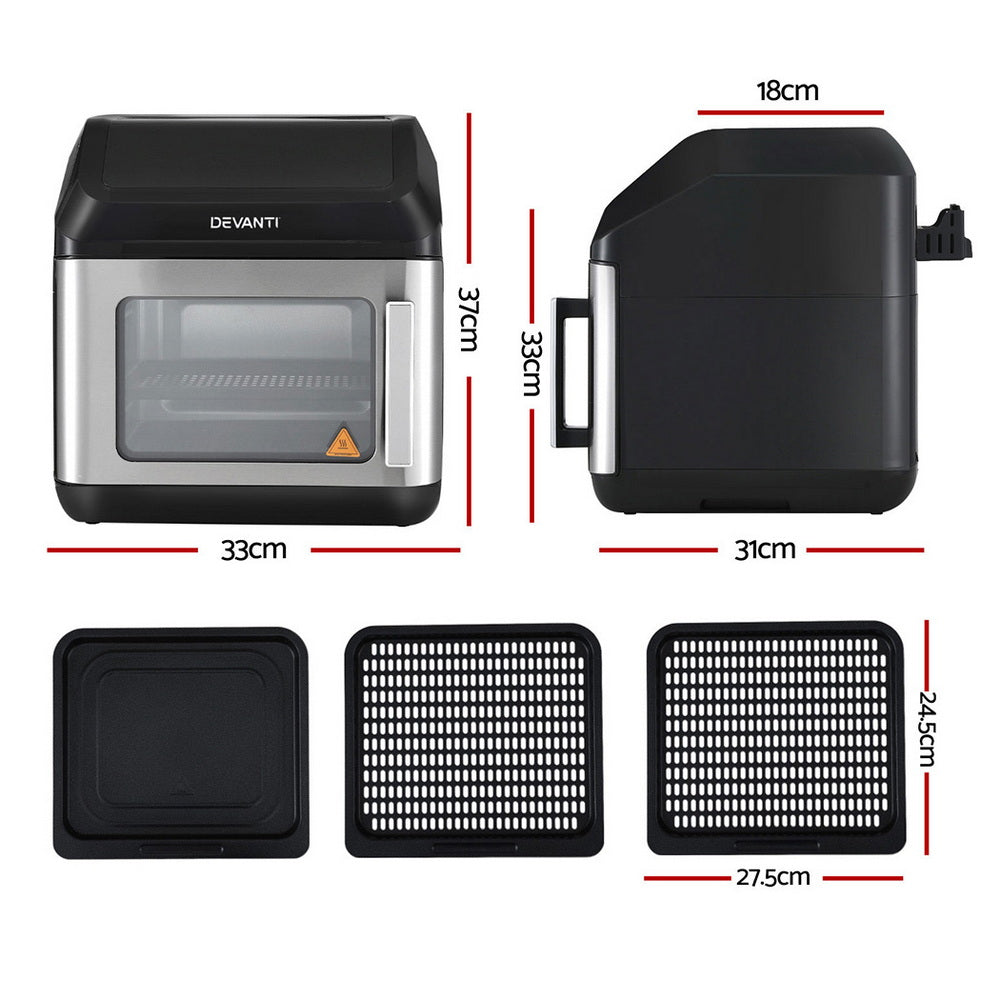 Devanti Air Fryer 13L LCD Fryers Oven Awezingly