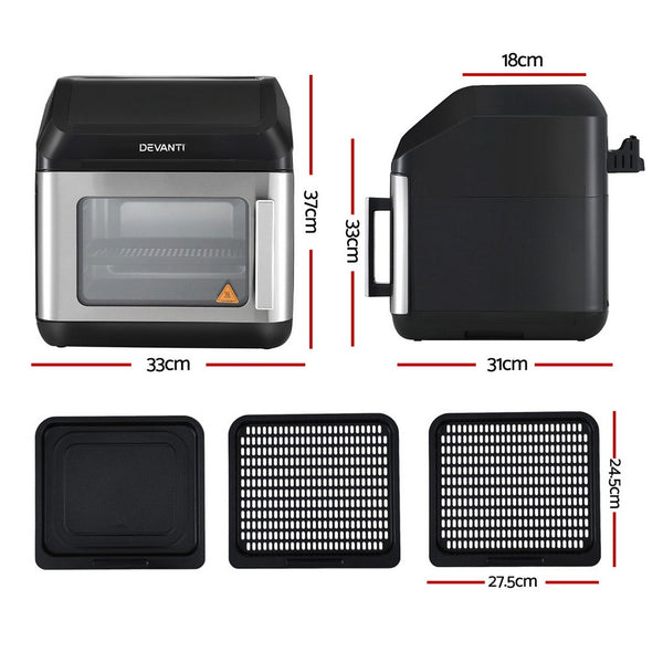 Devanti Air Fryer 13L LCD Fryers Oven Awezingly