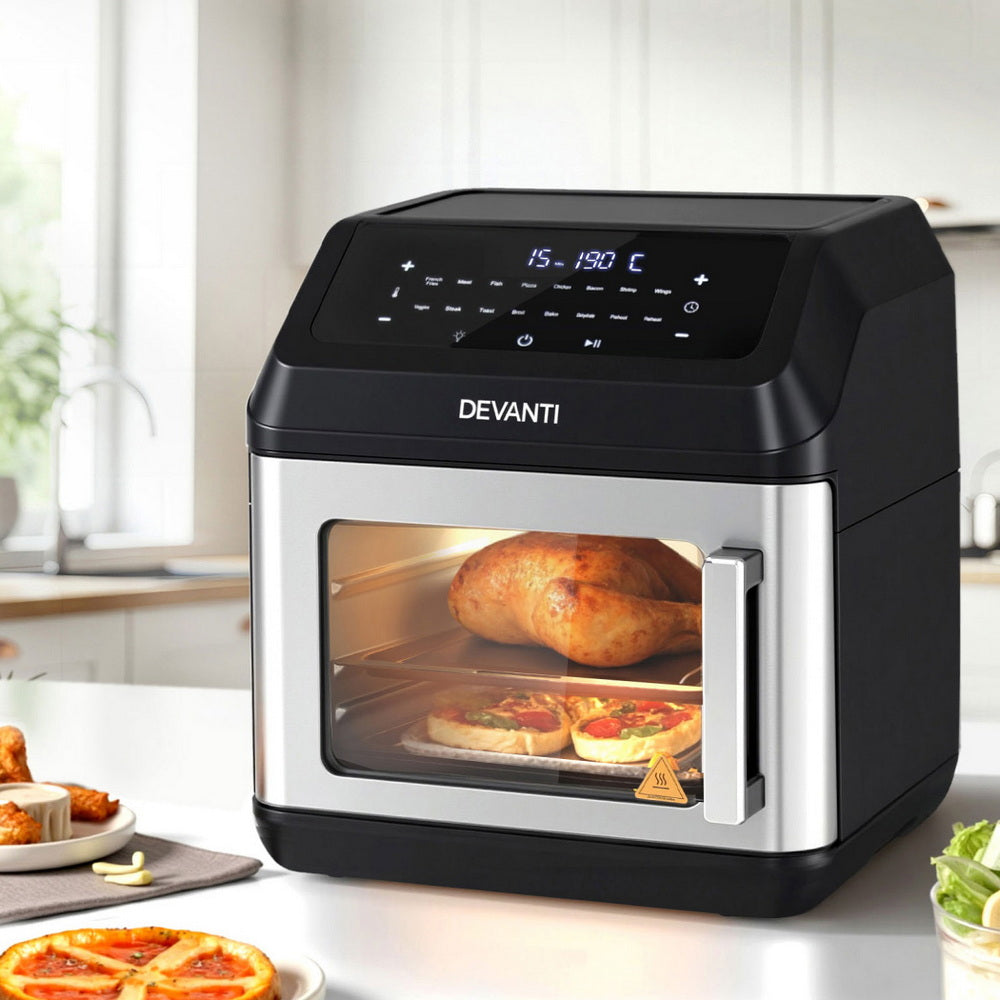 Devanti Air Fryer 13L LCD Fryers Oven Awezingly