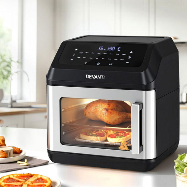 Devanti Air Fryer 13L LCD Fryers Oven Awezingly