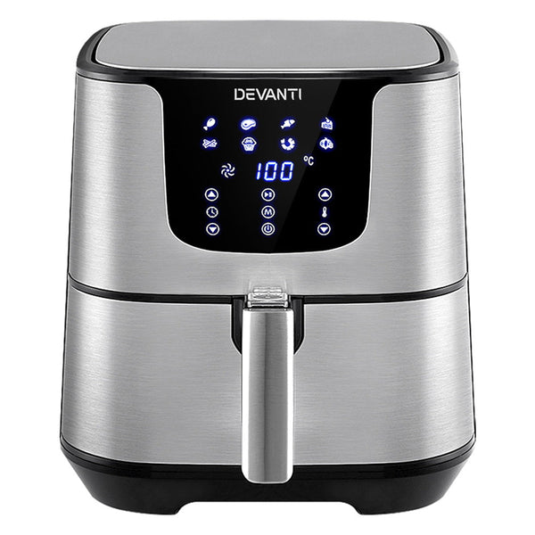 Devanti Air Fryer 7L LCD Fryers Oil Free Oven Airfryer Kitchen Healthy Cooker Devanti