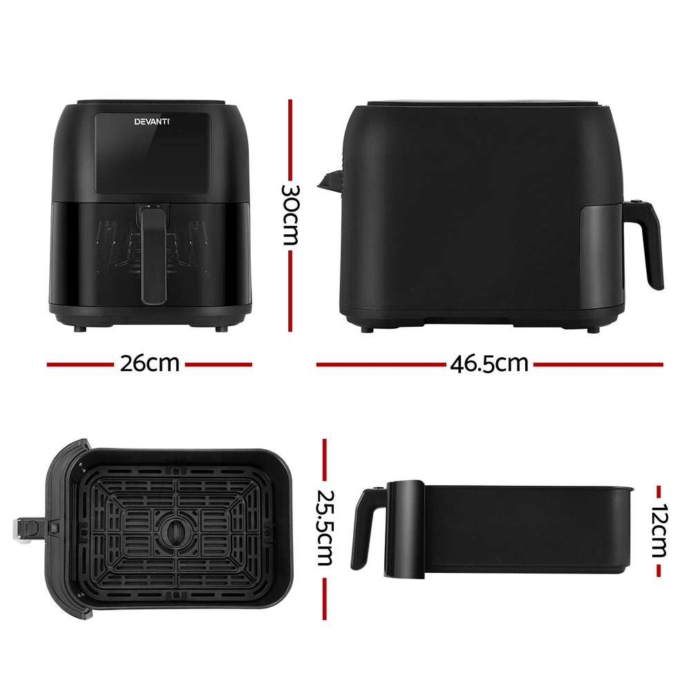 Devanti Air Fryer 8L LCD Fryers Devanti