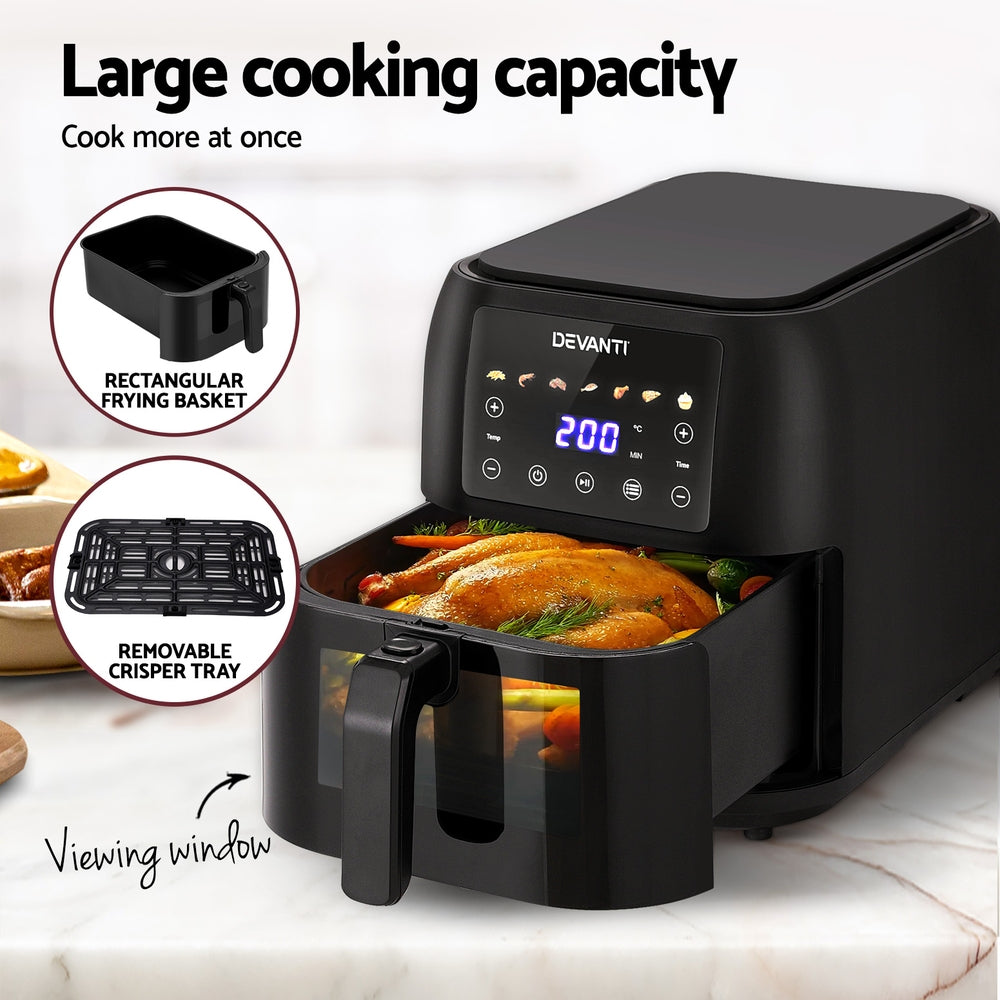 Devanti Air Fryer 8L LCD Fryers Devanti