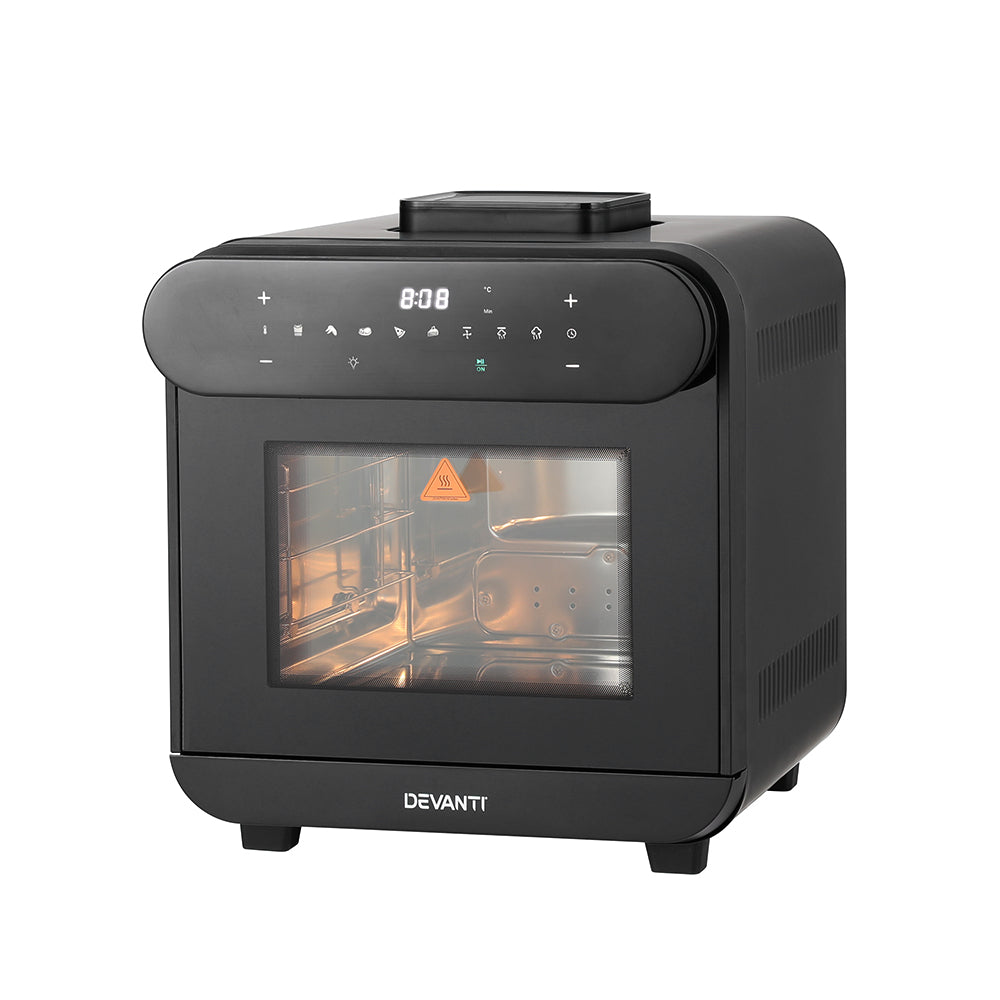 Devanti Steam Air Fryer Oven 15L W/ LCD Touch 1600W Devanti