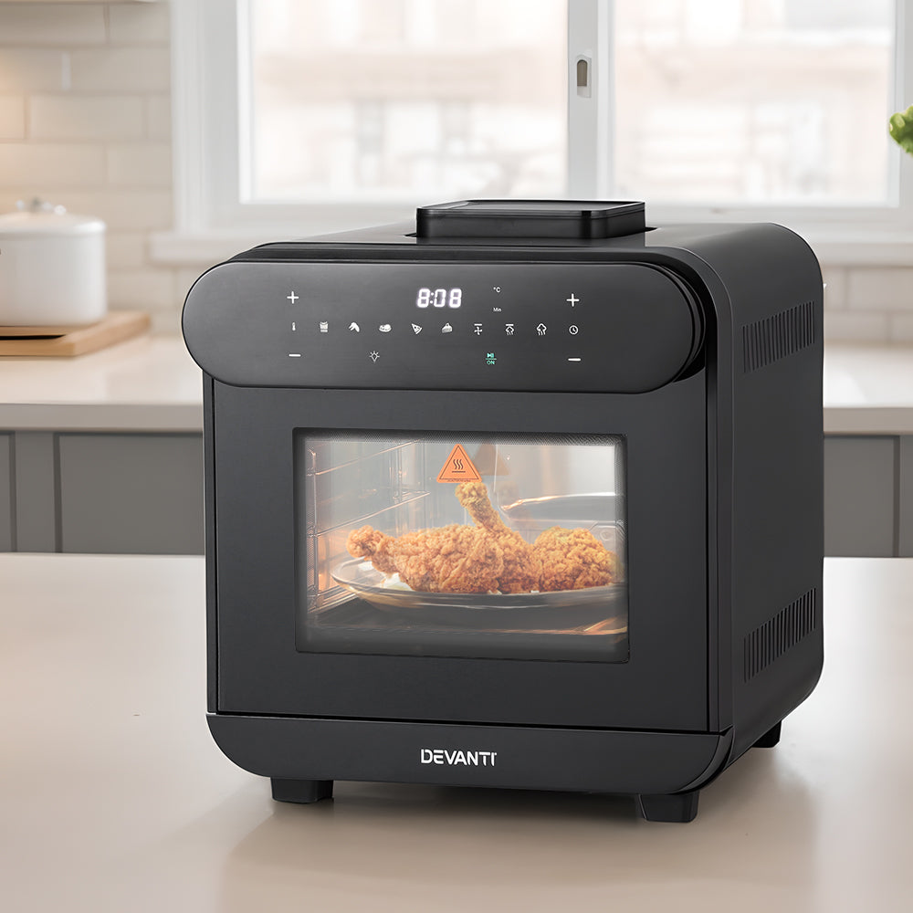 Devanti Steam Air Fryer Oven 15L W/ LCD Touch 1600W Devanti