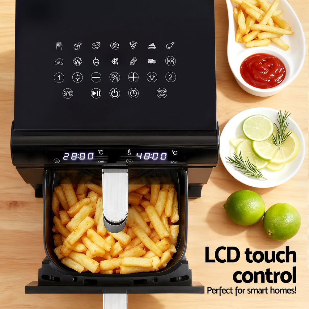 Devanti Air Fryer Oven 11L Dual Zone Fryers Awezingly