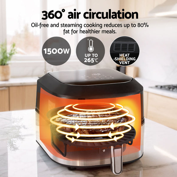 Devanti 5.5L Air Fryer & Grill LCD Fryers 1500W DEVANTI