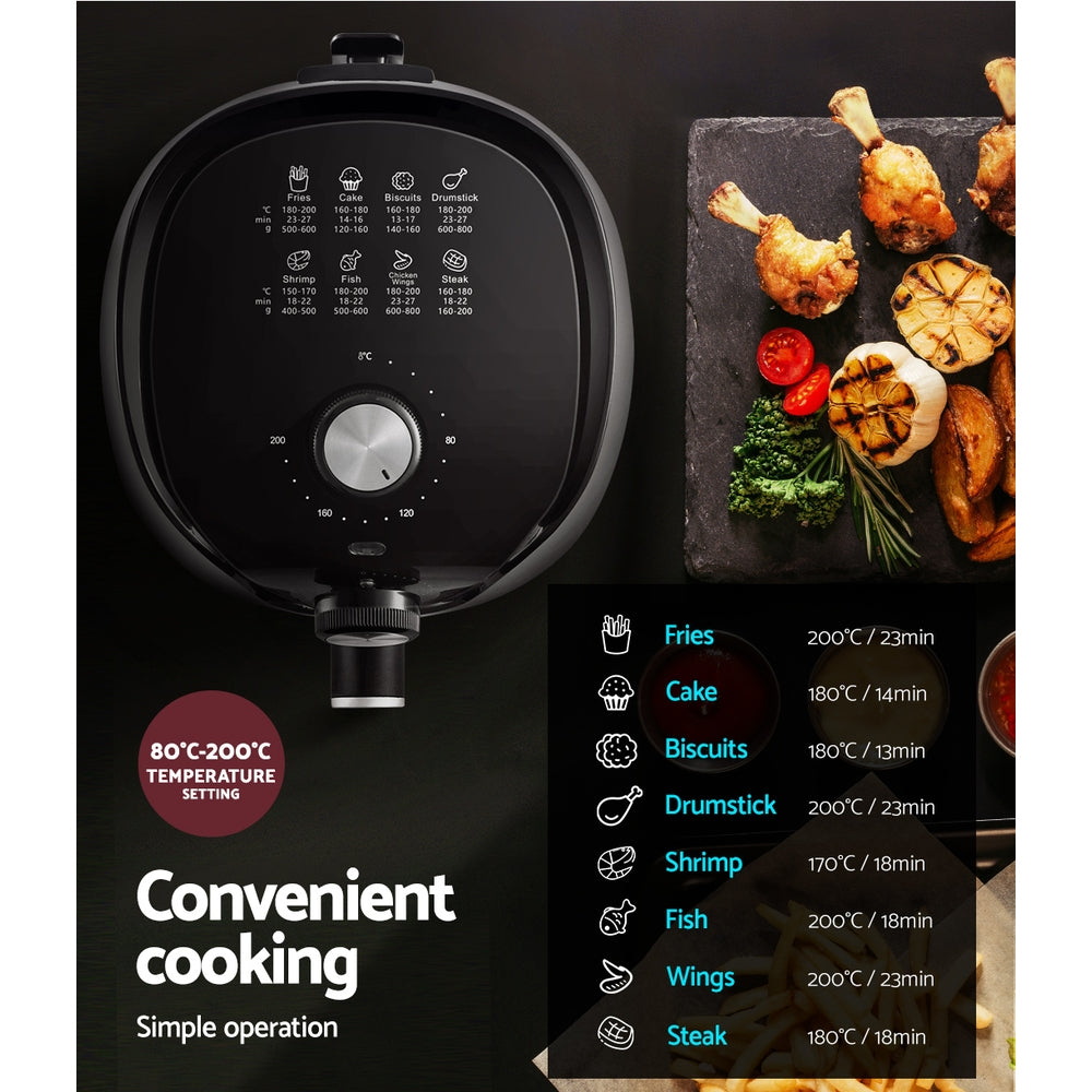 Devanti Air Fryer 2.5L Electric Fryers Airfryer Healthy Cooker Oil Free Kitchen Devanti
