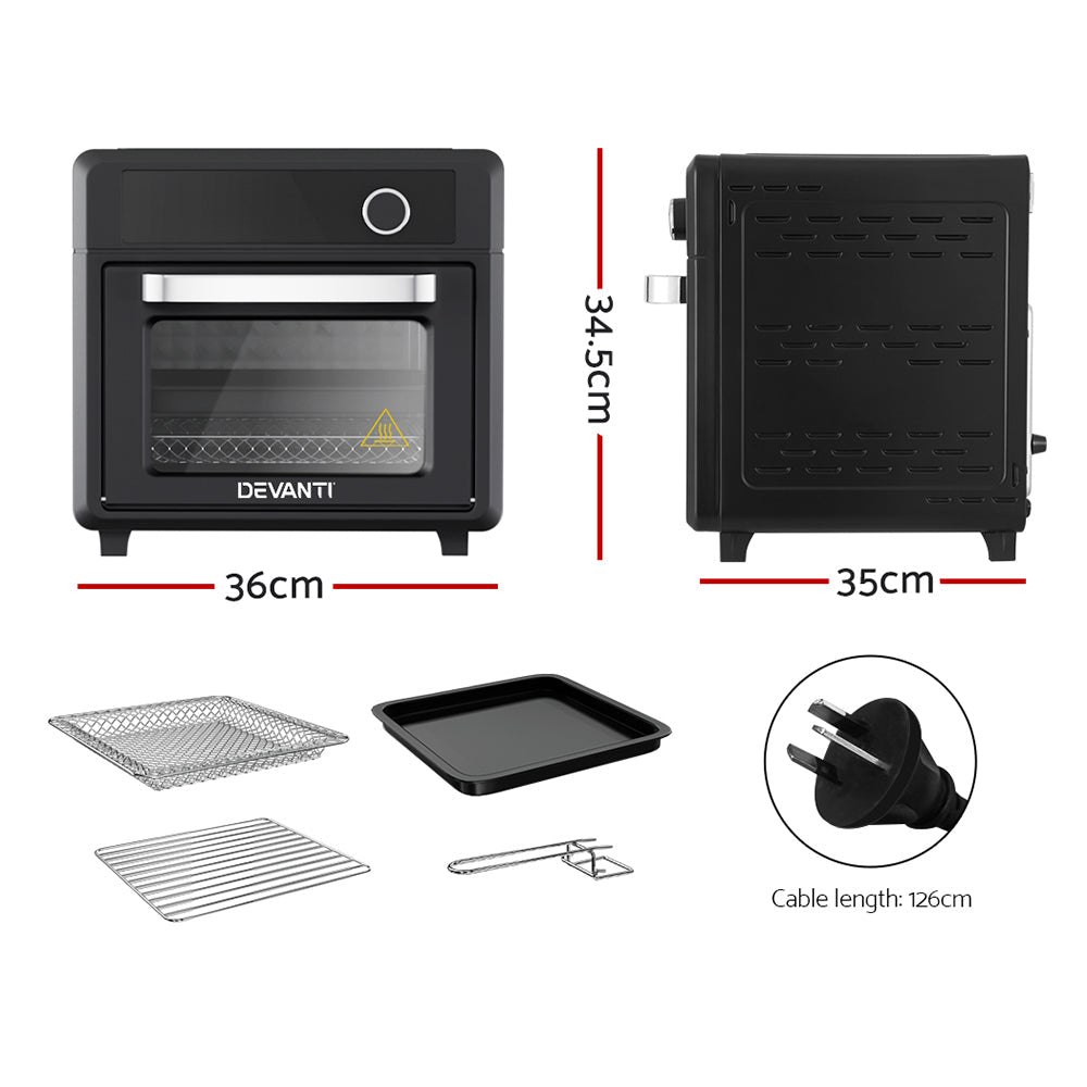 Devanti Air Fryer 20L LCD Fryers Oven Devanti