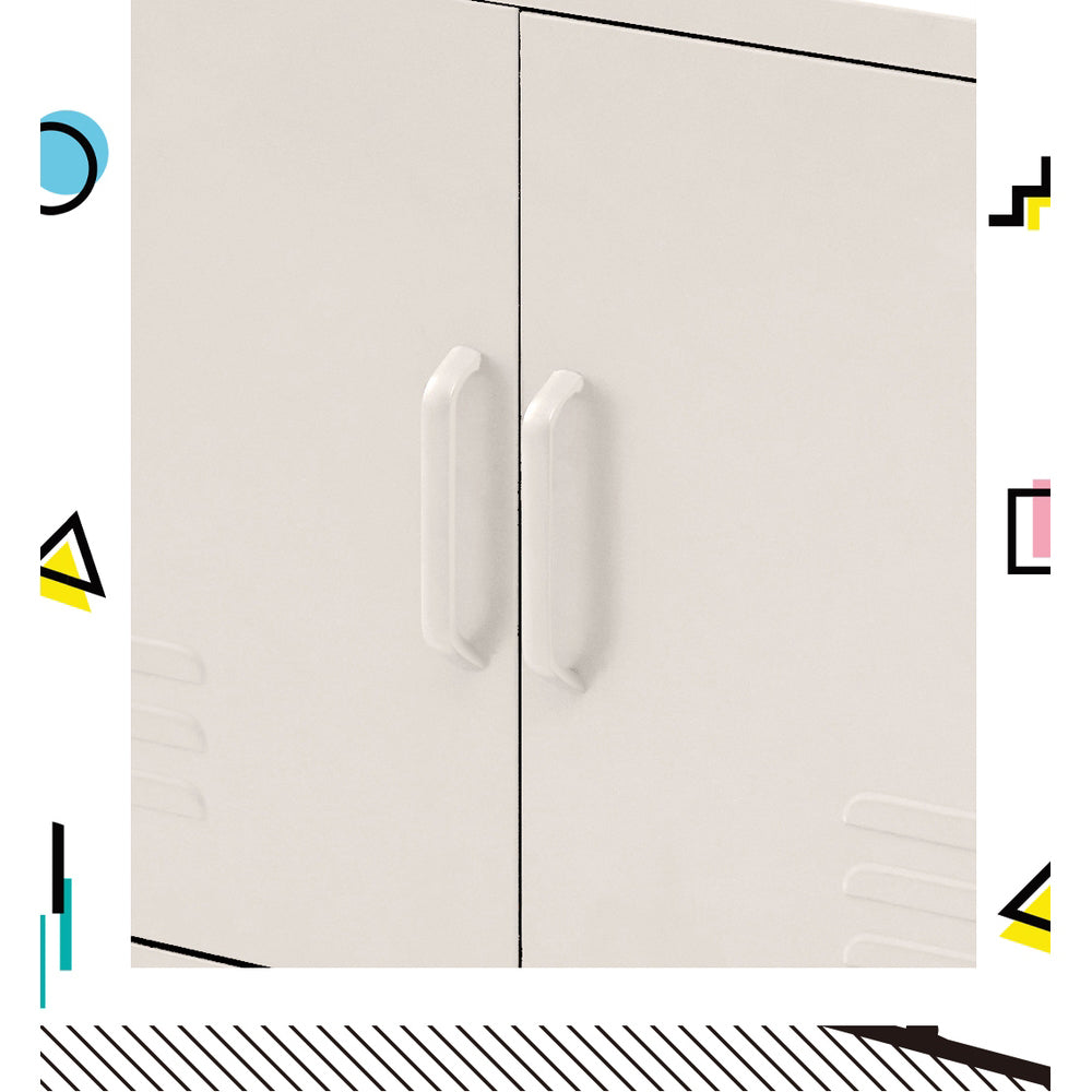 Artiss Buffet Sideboard Metal Cabinet - BASE White Awezingly