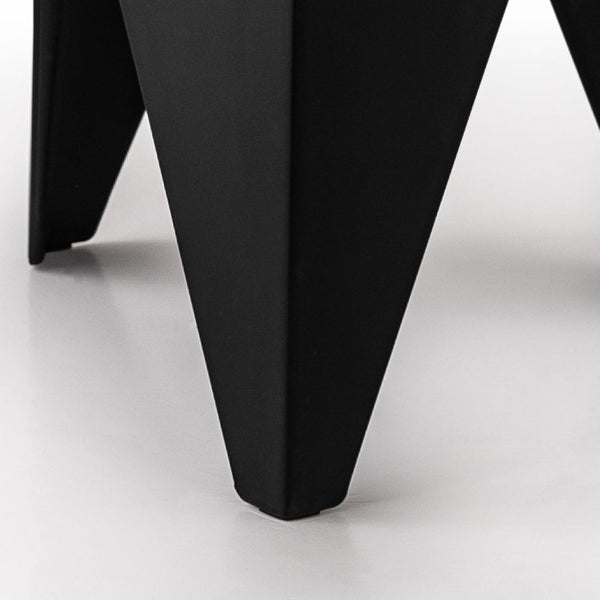 Artiss 4PC Puzzle Stool Plastic Bar Stools Stackable Black Artiss