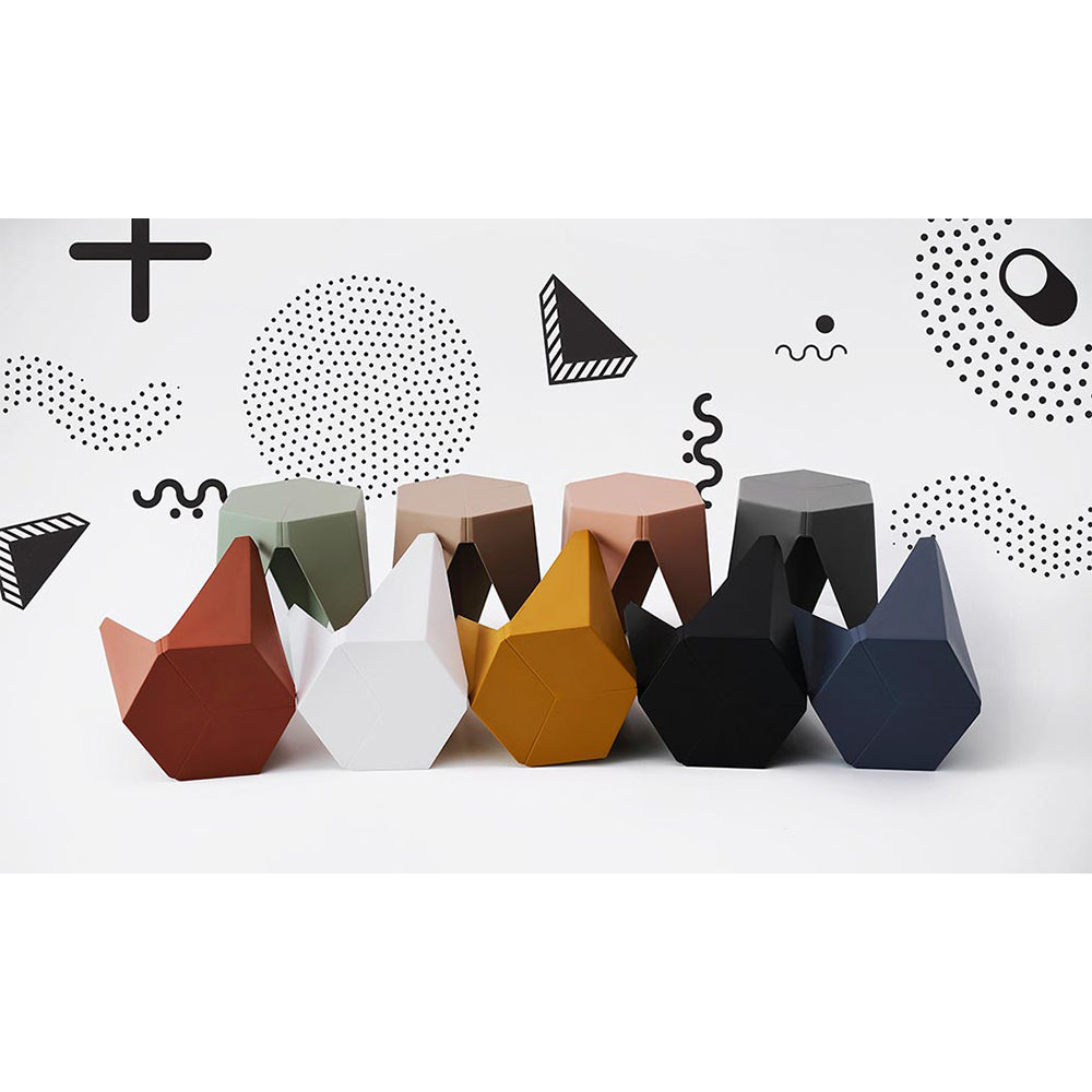 Artiss 2x Bar Stools Puzzle Plastic Foot Stool Green Artiss