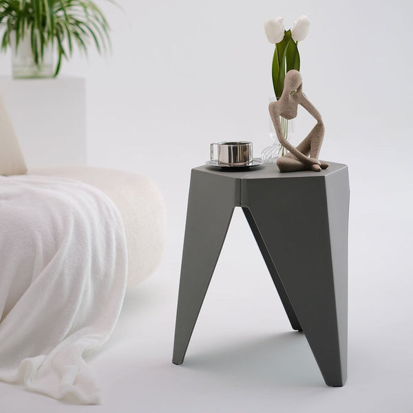 Artiss 4PC Puzzle Stool Bar Stools Stackable Grey Artiss