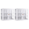 Artiss Buffet Cabinet Sideboard X2 Wall Mounted Clear Display Storage 60cm White