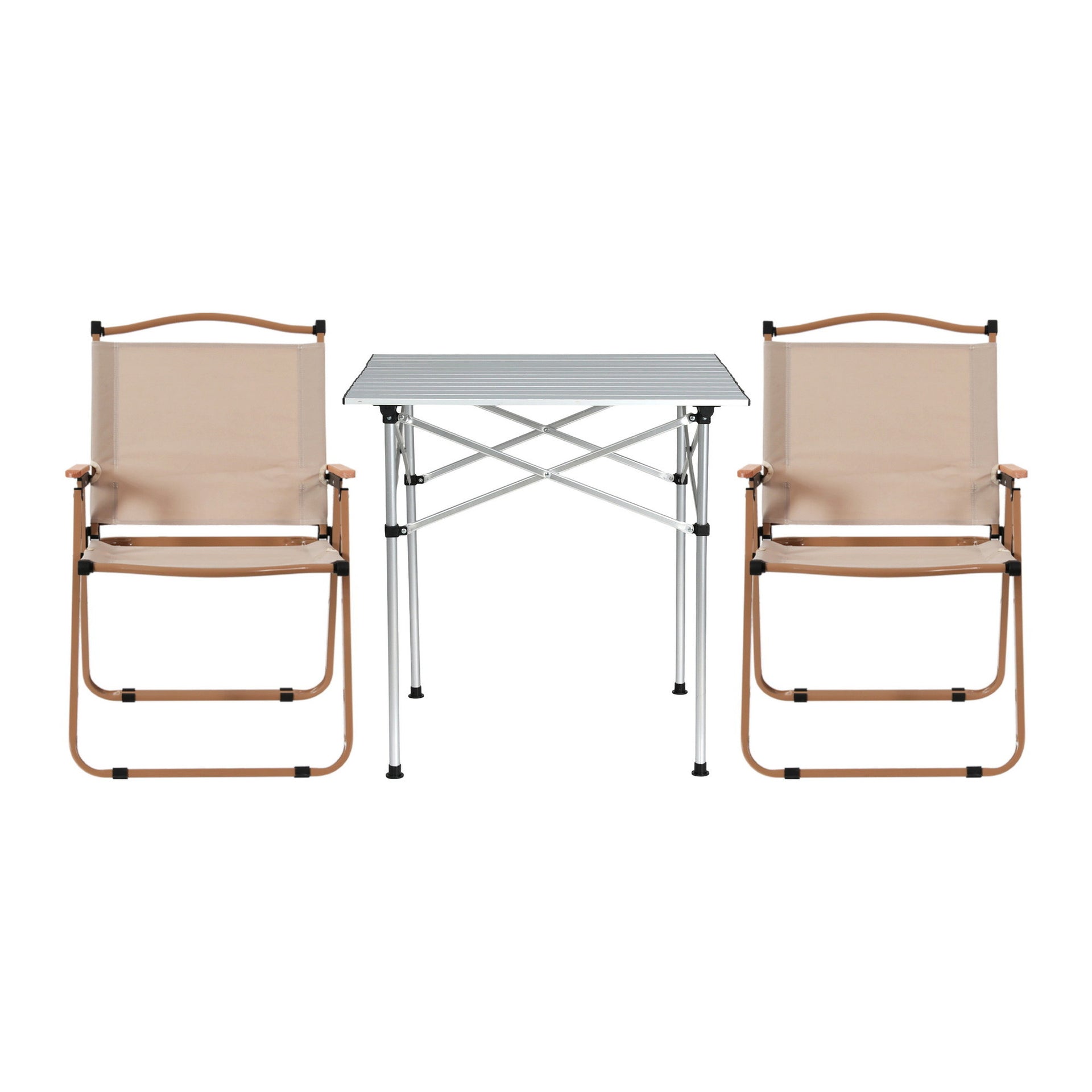 Weisshorn 3pc Camping Table Chair Set Outdoor Folding Aluminium Portable Picnic Awezingly