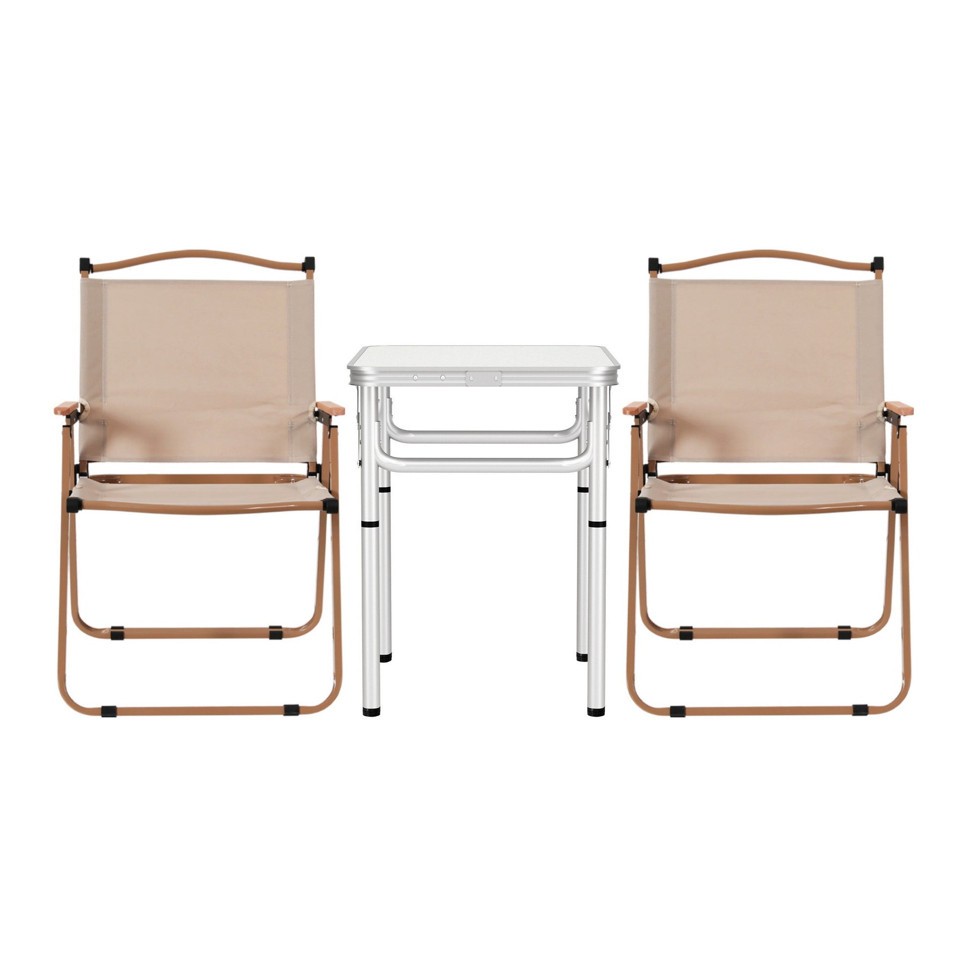 Weisshorn 3pc Camping Table Chair Set Outdoor Folding Aluminium Portable Picnic Awezingly