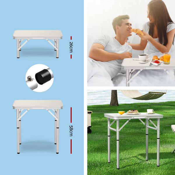 Weisshorn 3pc Camping Table Chair Set Outdoor Folding Aluminium Portable Picnic Awezingly