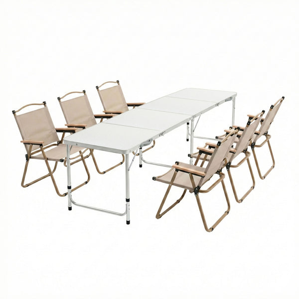 Weisshorn 7pc Camping Table Chair Set Outdoor Folding Aluminium Portable Picnic Awezingly