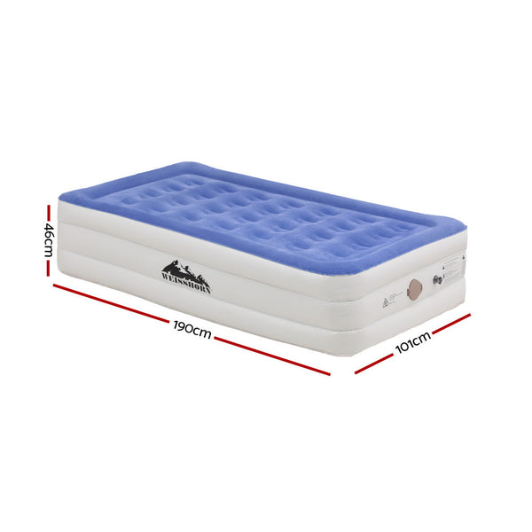 Weisshorn Air Mattress Single Inflatable Bed 46cm Cube Airbed Weisshorn