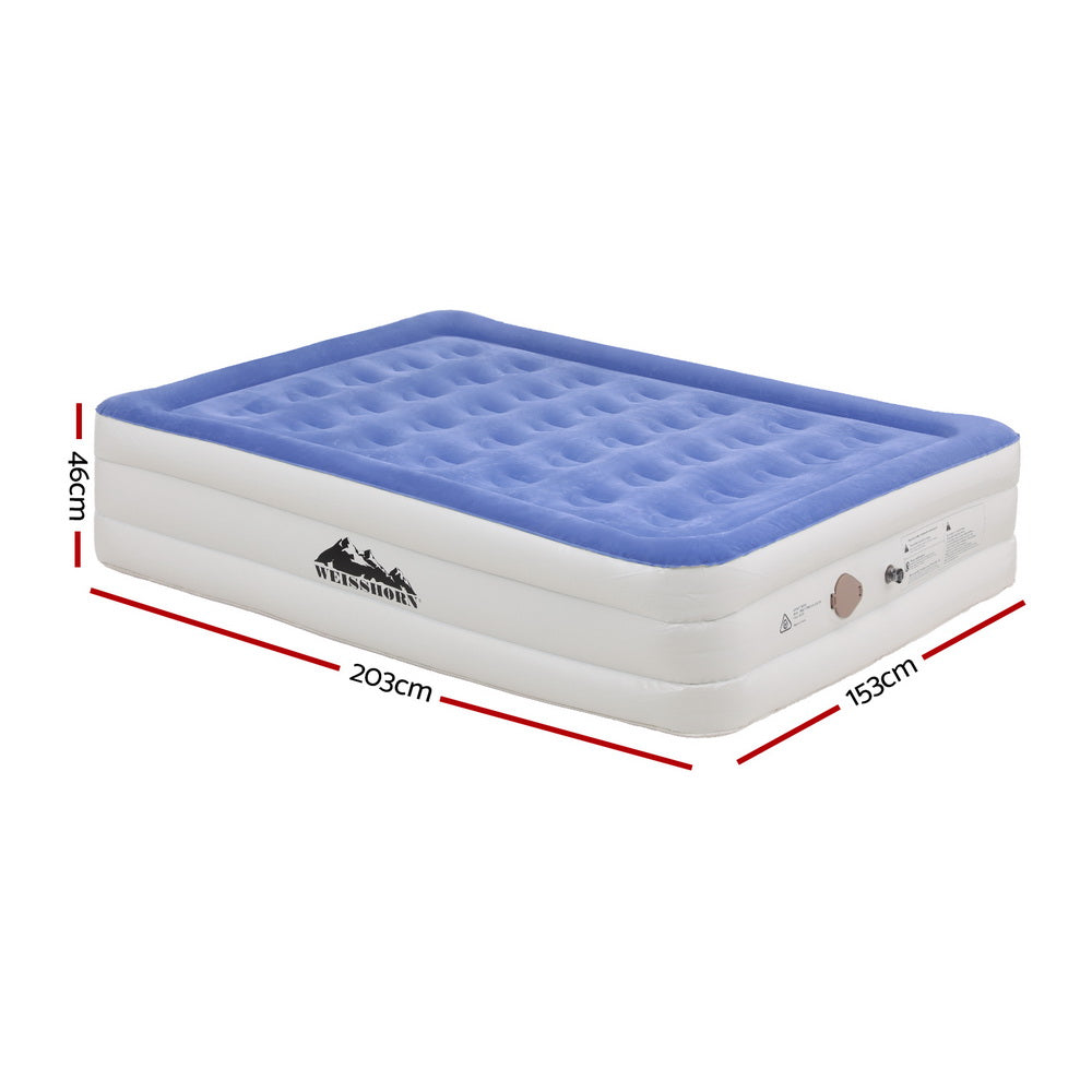 Weisshorn Air Mattress Queen Inflatable Bed 46cm Air bed Cube Does Not Apply