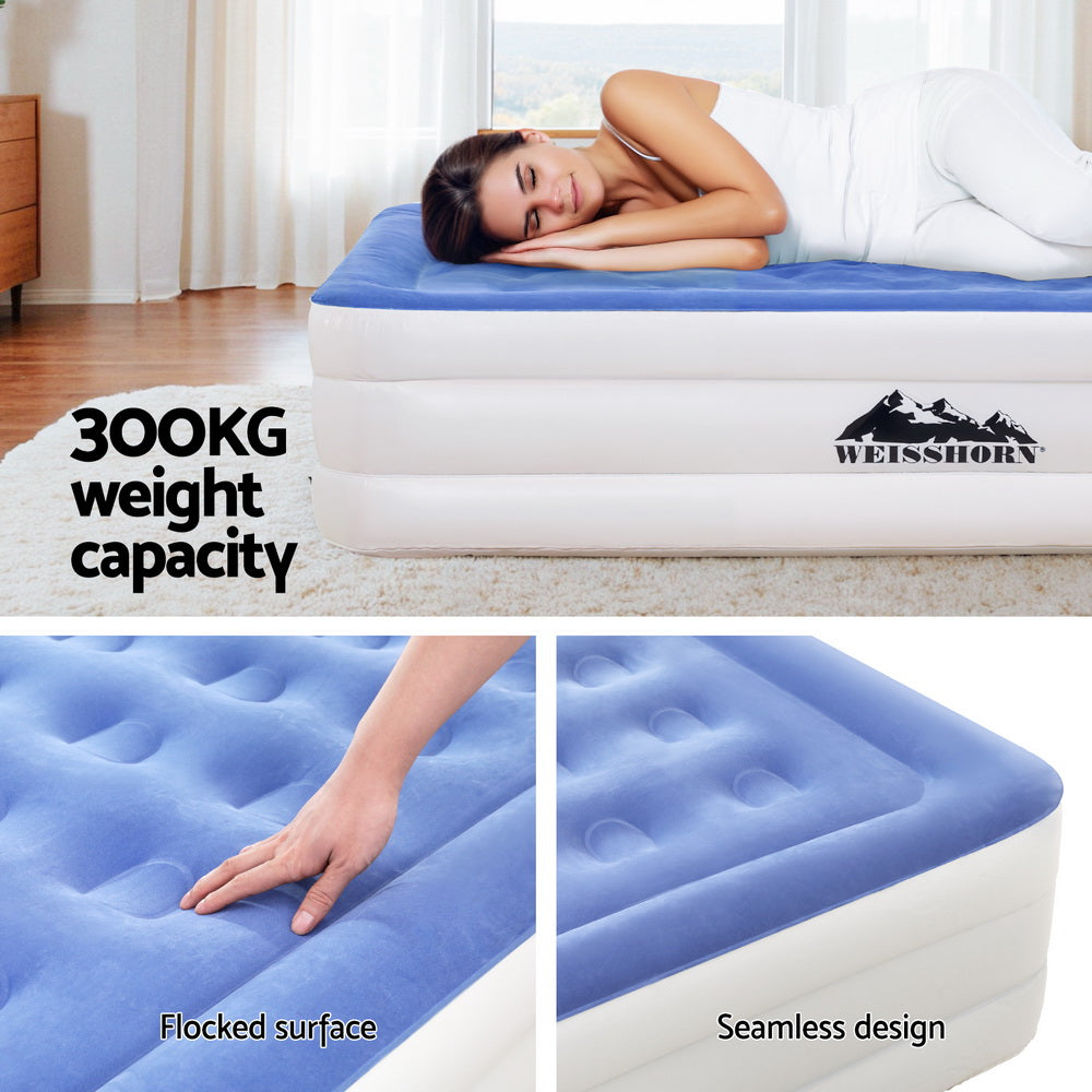 Weisshorn Air Mattress Queen Inflatable Bed 46cm Air bed Cube Does Not Apply