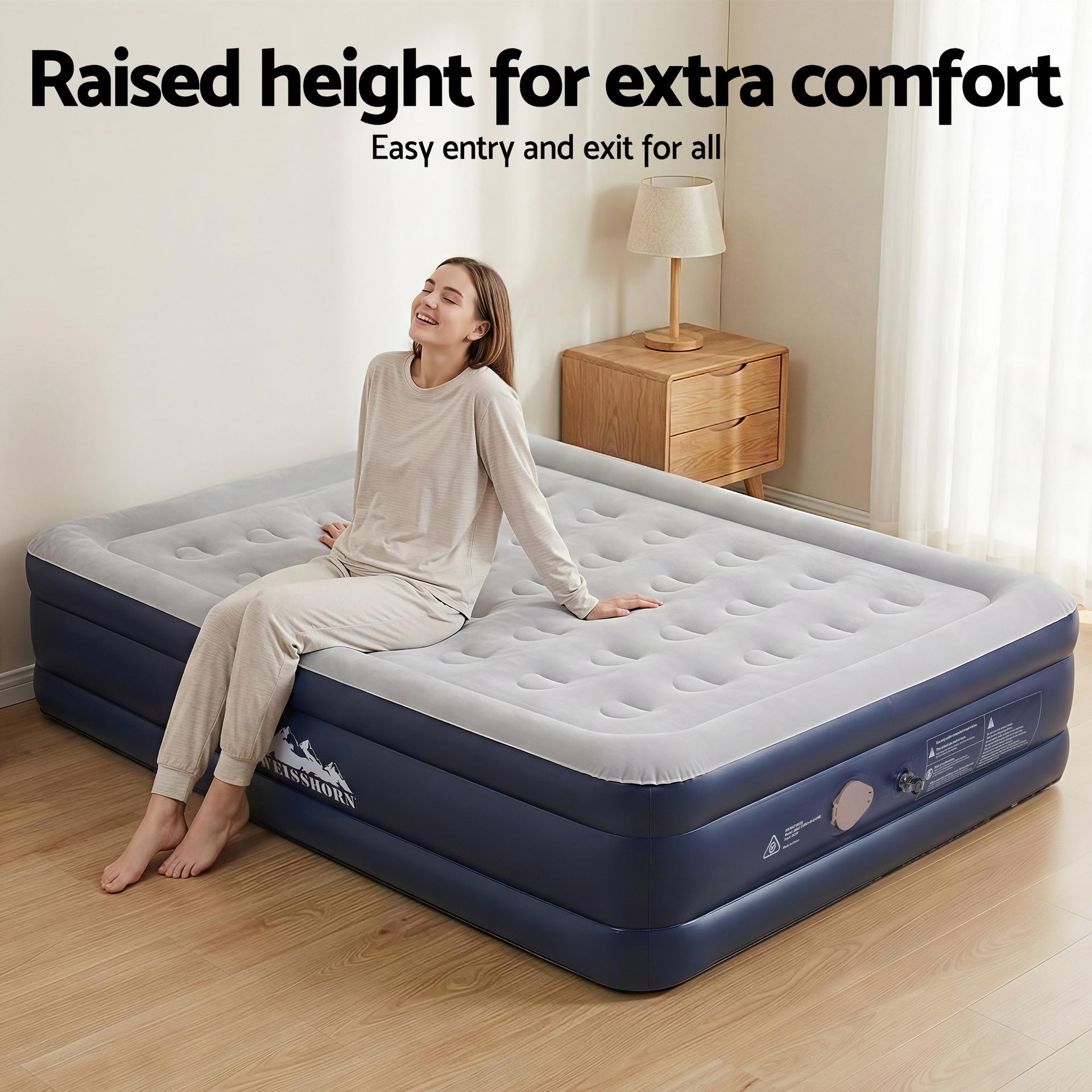 Weisshorn Air Mattress Queen Inflatable Bed 46cm Air bed Cube Awezingly