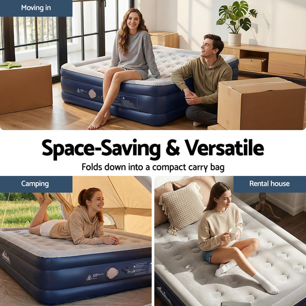 Weisshorn Air Mattress Queen Inflatable Bed 46cm Air bed Cube Awezingly