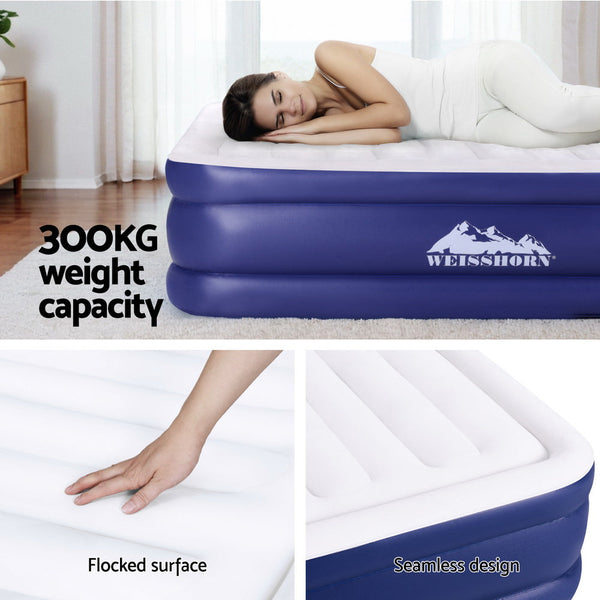 Weisshorn Air Mattress Queen Inflatable Bed Air bed 51cm Weisshorn