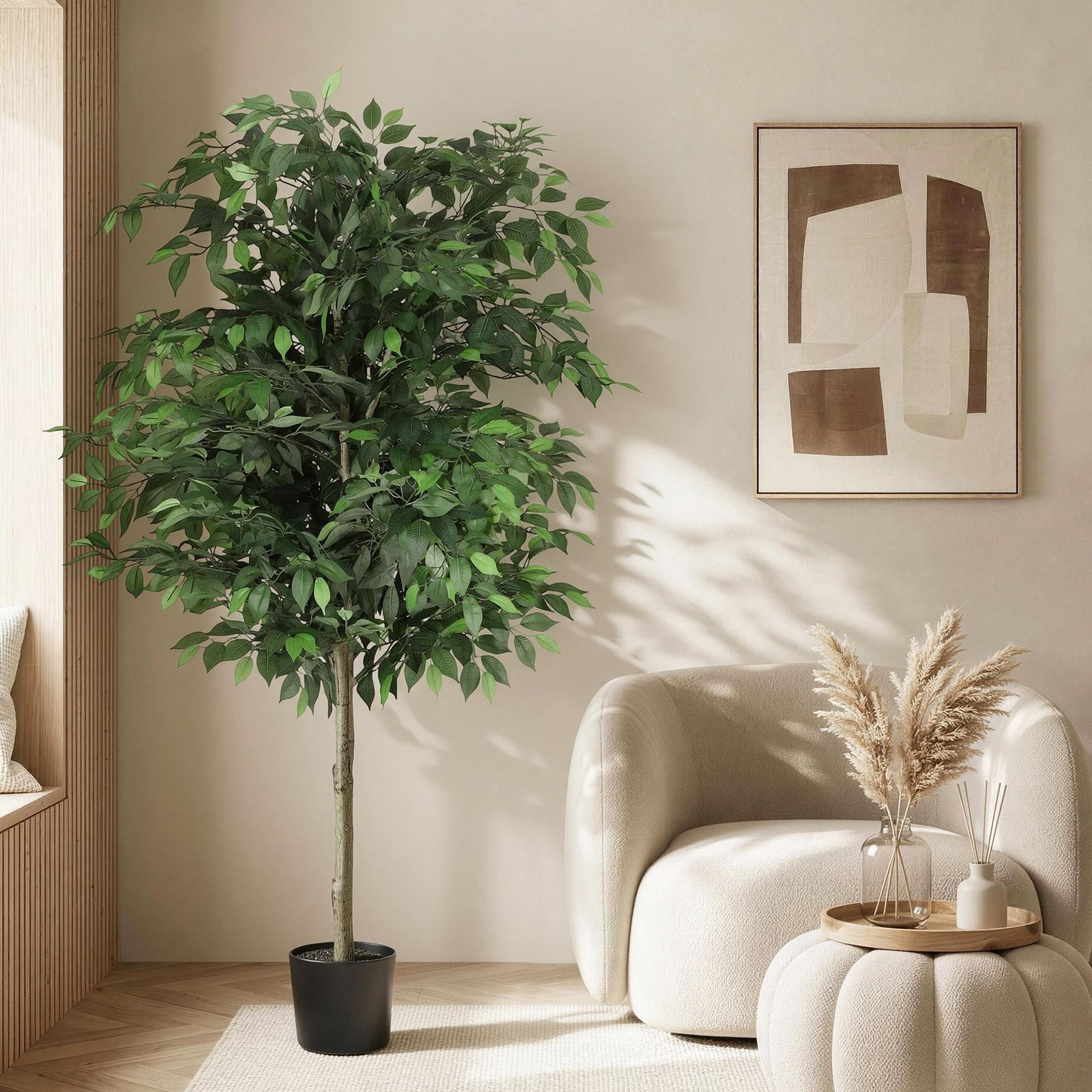 Artiss 180cm Artificial Ficus Tree Faux Trees Indoor Decor Artificial Plants Lifelike Plant 1.8M Awezingly