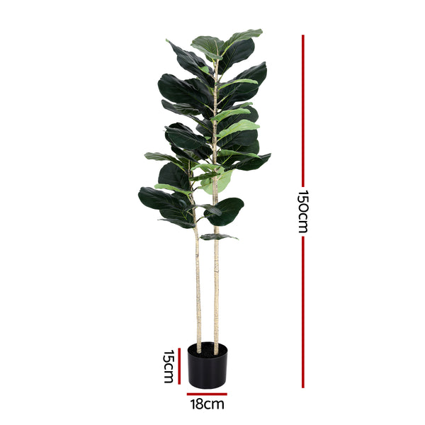 Artiss 150cm Artificial Fiddle Tree Faux Trees Indoor Decor Artificial Plants Lifelike Plant 1.5M Awezingly