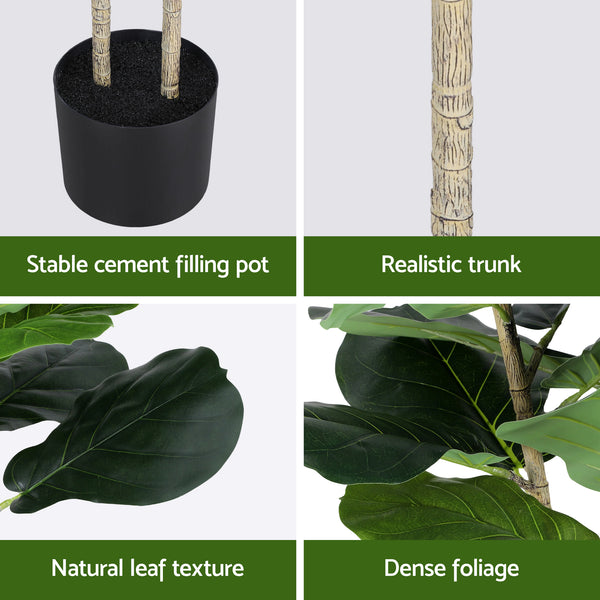 Artiss 150cm Artificial Fiddle Tree Faux Trees Indoor Decor Artificial Plants Lifelike Plant 1.5M Awezingly