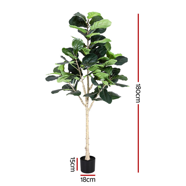Artiss 180cm Artificial Fiddle Tree Faux Trees Indoor Decor Artificial Plants Lifelike Plant 1.8M Awezingly