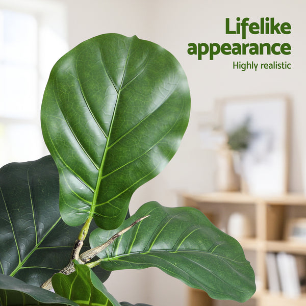 Artiss 180cm Artificial Fiddle Tree Faux Trees Indoor Decor Artificial Plants Lifelike Plant 1.8M Awezingly