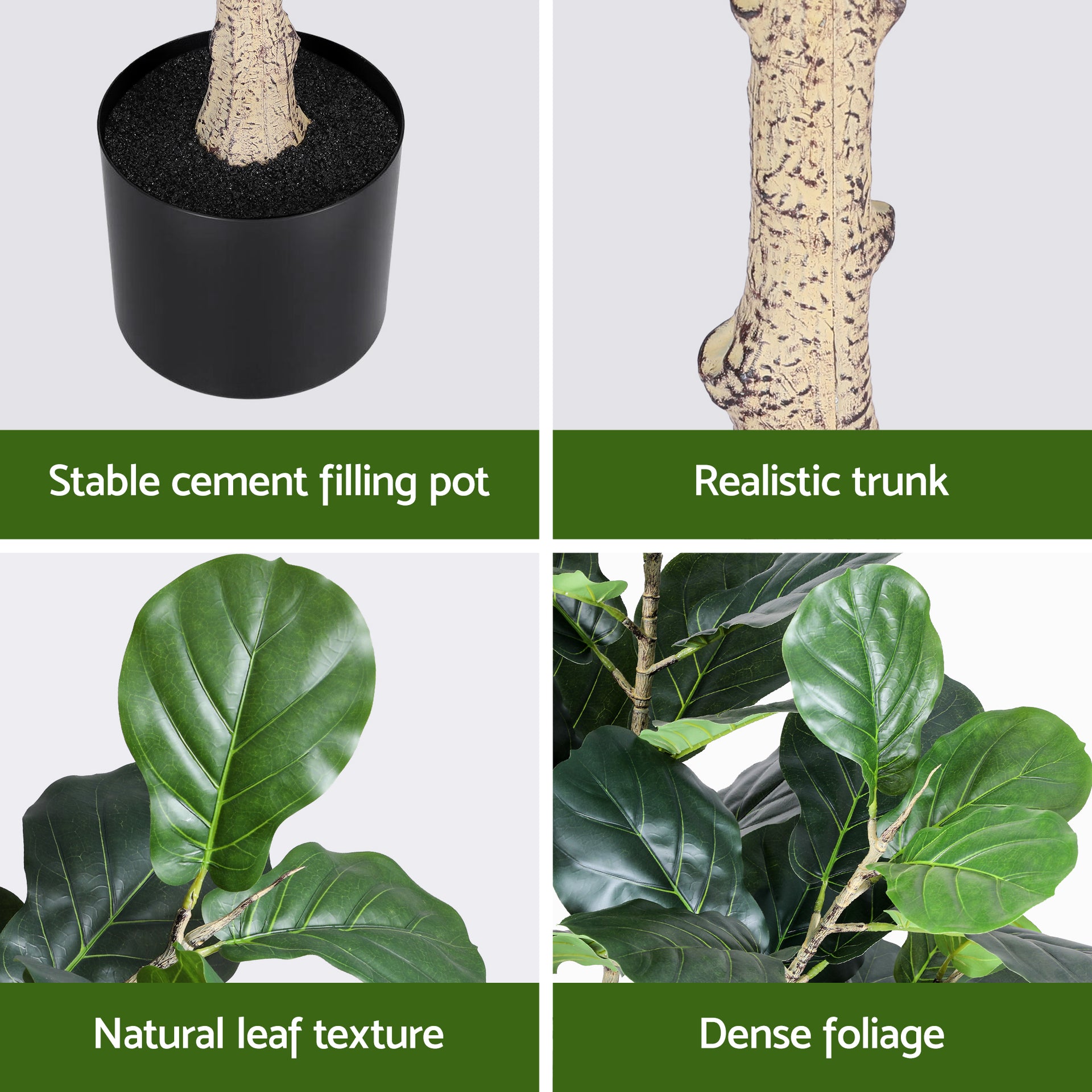 Artiss 180cm Artificial Fiddle Tree Faux Trees Indoor Decor Artificial Plants Lifelike Plant 1.8M Awezingly