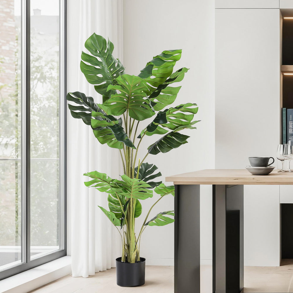 Artiss 140cm Artificial Monstera Tree Faux Trees Indoor Decor Artificial Plants Lifelike Plant 1.4M Artiss