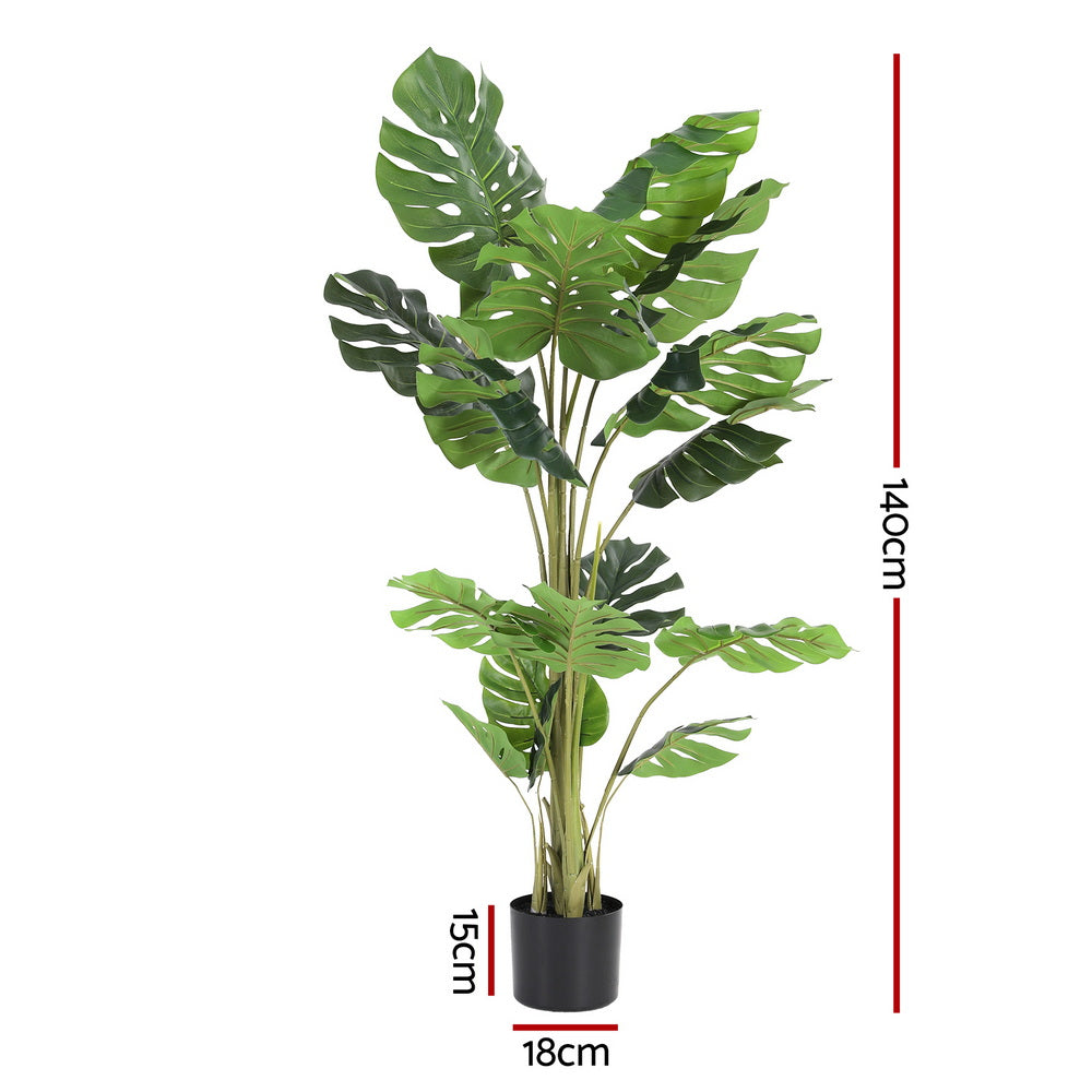 Artiss 140cm Artificial Monstera Tree Faux Trees Indoor Decor Artificial Plants Lifelike Plant 1.4M Artiss