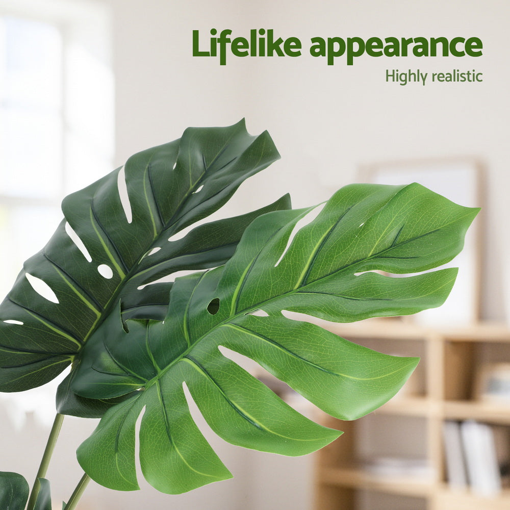 Artiss 140cm Artificial Monstera Tree Faux Trees Indoor Decor Artificial Plants Lifelike Plant 1.4M Artiss