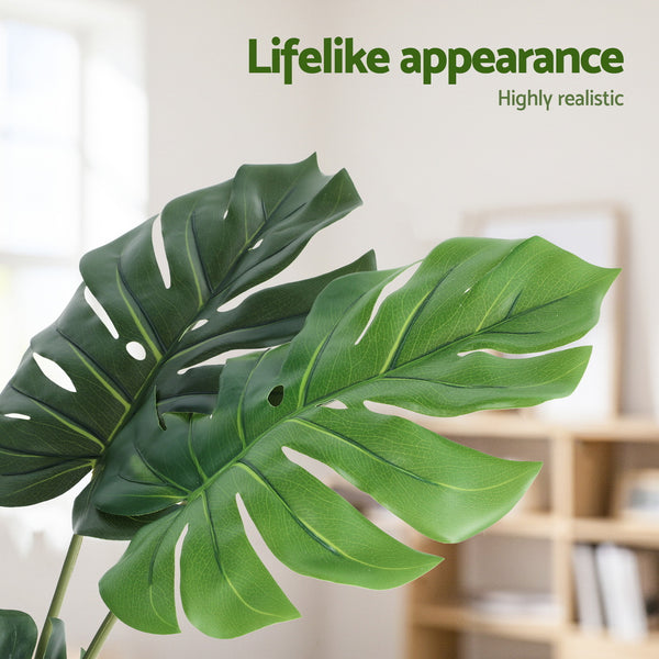 Artiss 140cm Artificial Monstera Tree Faux Trees Indoor Decor Artificial Plants Lifelike Plant 1.4M Artiss