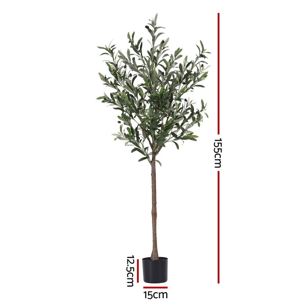 Artiss 155cm Artificial Olive Tree Faux Trees Indoor Decor Artificial Plants Lifelike Plant Awezingly