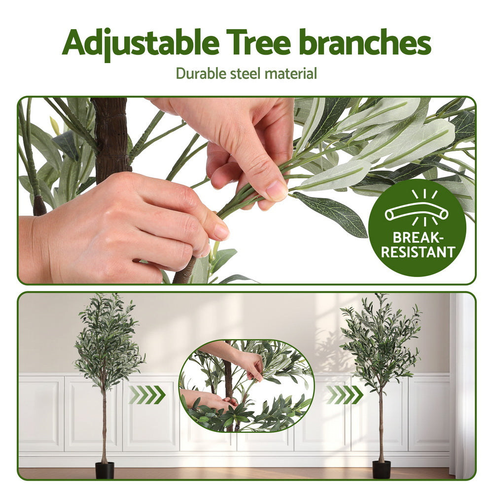 Artiss 155cm Artificial Olive Tree Faux Trees Indoor Decor Artificial Plants Lifelike Plant Awezingly