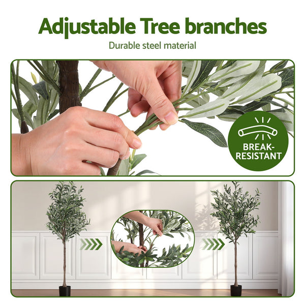 Artiss 155cm Artificial Olive Tree Faux Trees Indoor Decor Artificial Plants Lifelike Plant Awezingly