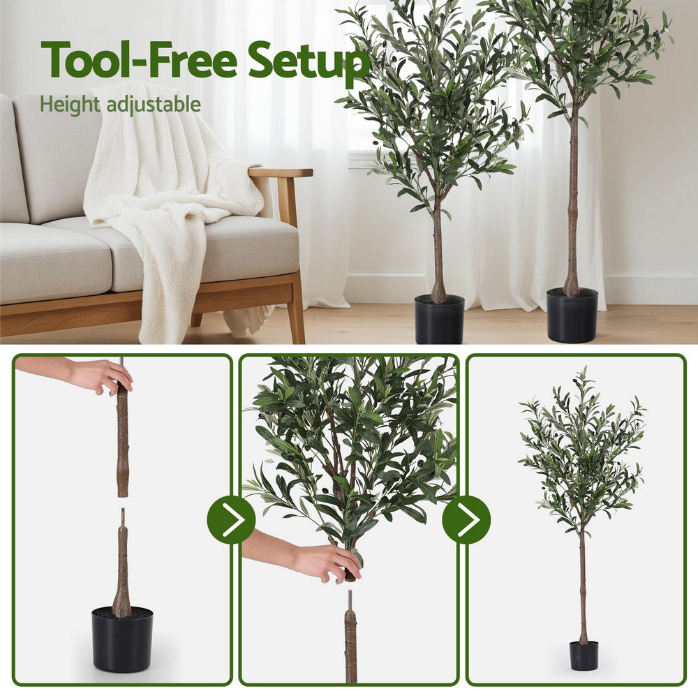 Artiss 155cm Artificial Olive Tree Faux Trees Indoor Decor Artificial Plants Lifelike Plant Awezingly