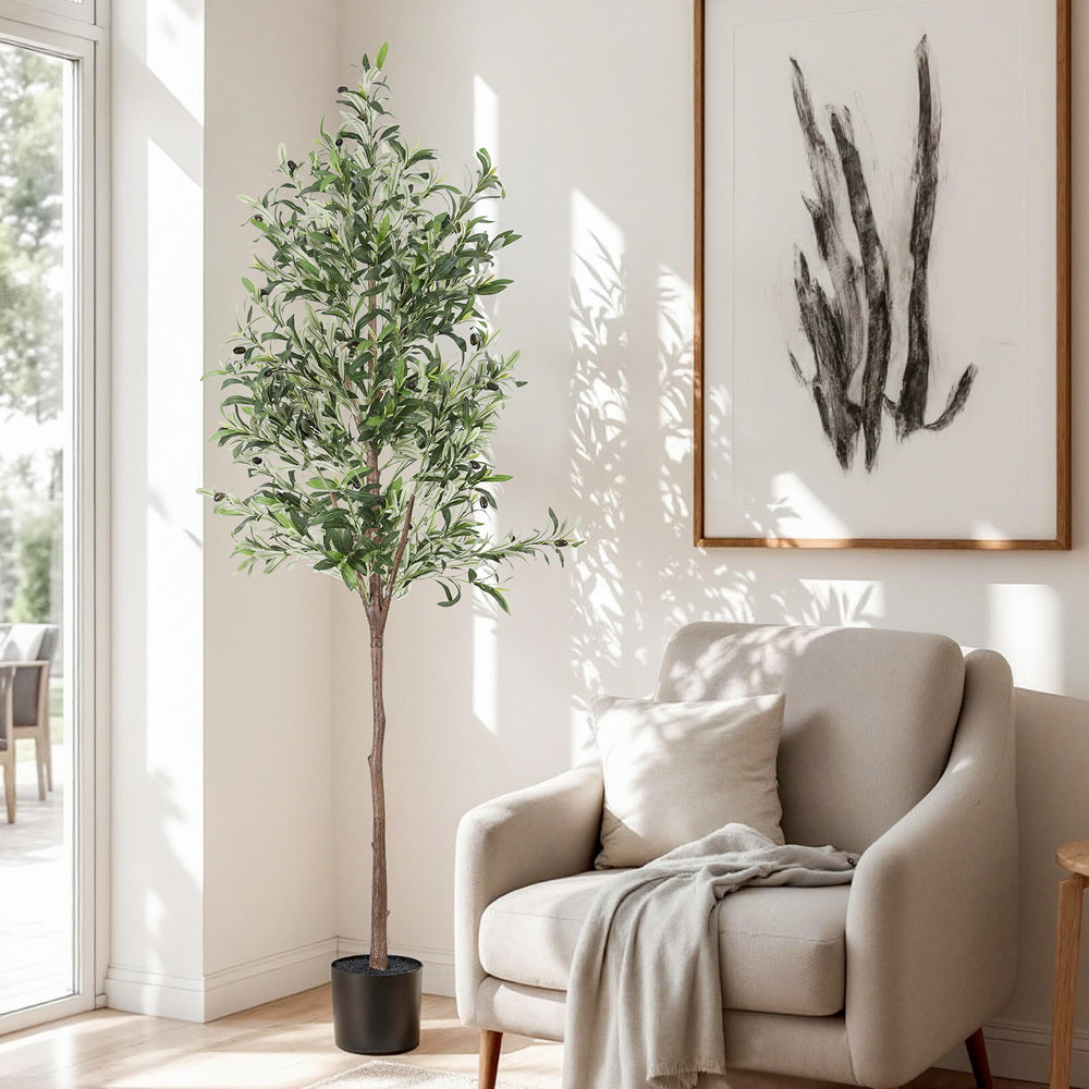Artiss 180cm Artificial Olive Tree Faux Trees Indoor Decor Artificial Plants Lifelike Plant 1.8M Awezingly