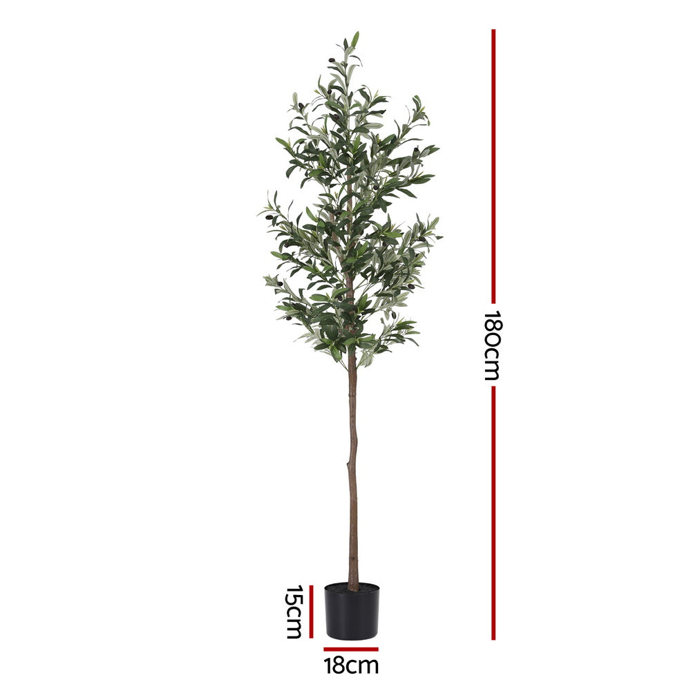 Artiss 180cm Artificial Olive Tree Faux Trees Indoor Decor Artificial Plants Lifelike Plant 1.8M Awezingly