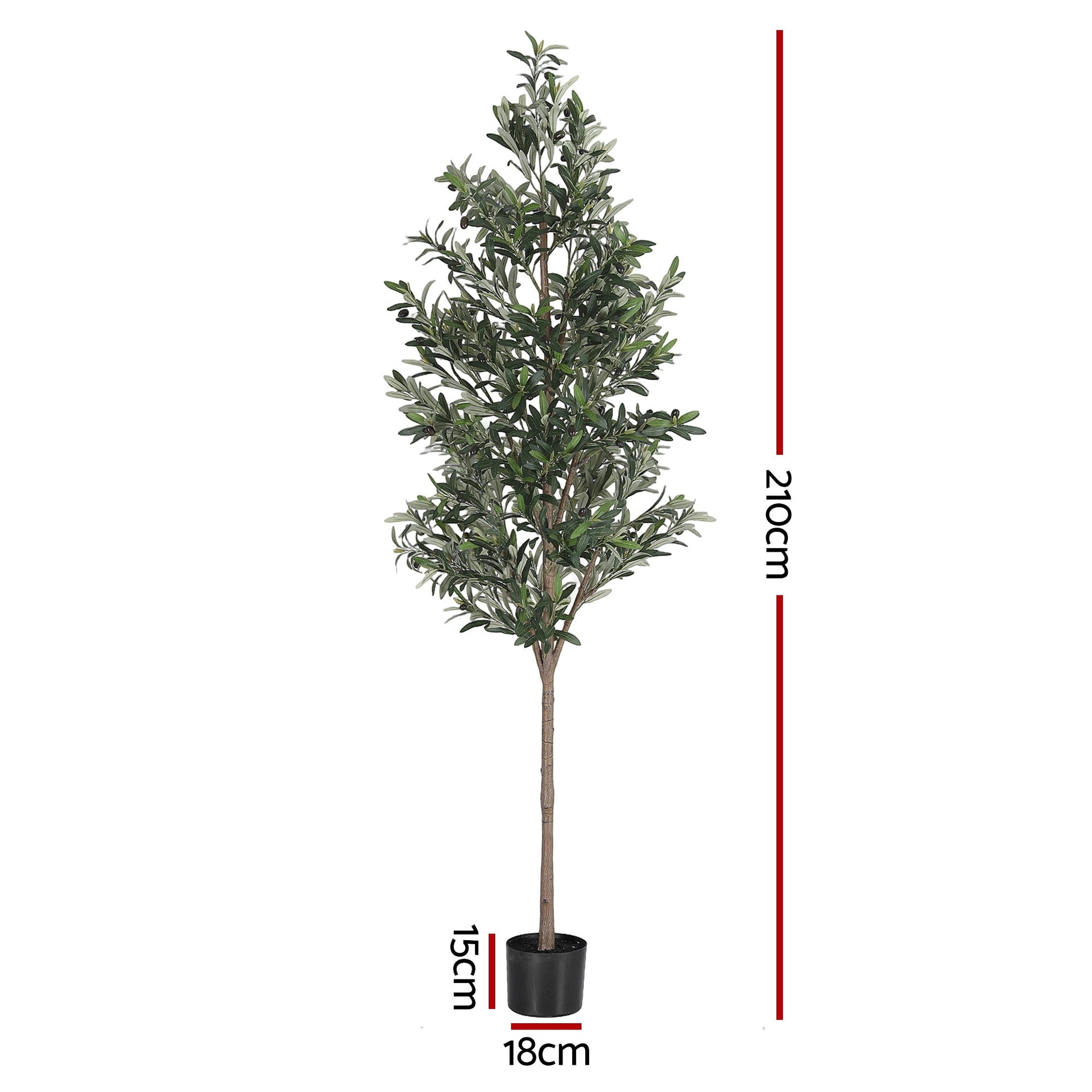 Artiss 210cm Artificial Olive Tree Faux Trees Indoor Decor Artificial Plants Lifelike Plant 2.1M Awezingly